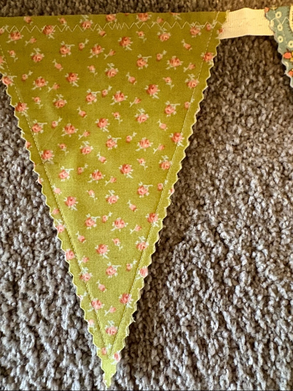 Handmade Cotton Triangle Bunting Garland - Multicolor - Picture 7 of 14